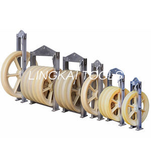 Conductor Stringing Pulley Blocks para la línea de transmisión de poder bloque de polea de la ejecución del cable de la construcción