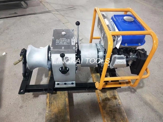 Poder que tira del torno con el motor de gasolina de Honda para la línea eléctrica encadenación