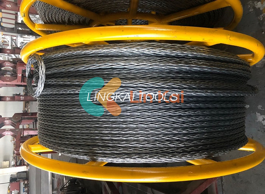 Cuerdas de alambre de acero resistentes a la torsión de 12 x 19 para conductor de tracción Certificado ISO 9001