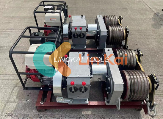 9KW motor diesel o gasolina 5t doble rueda de toros cables de tirón de tornillo