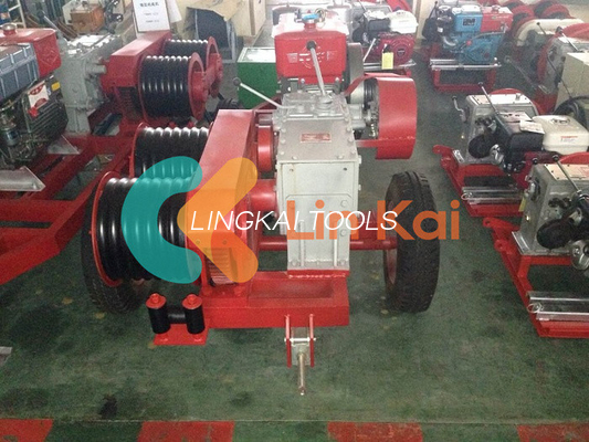 JJCS 50 Motor diésel, doble tambor, cabrestante, remolque, equipo de ensamblaje del conductor