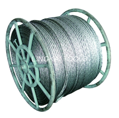 Cuerda de acero trenzada 12m m de la torsión anti para tirar de la sola línea encadenación de In Overhead Transmission del conductor