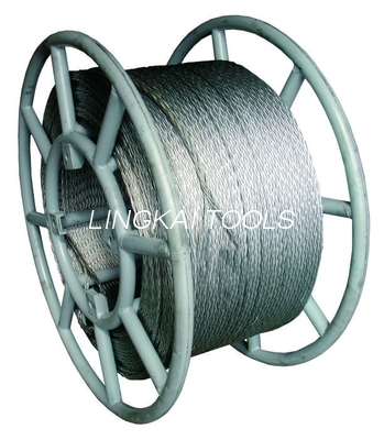 cuerda de alambre de acero trenzada anti de 13m m que tuerce para el solo conductor Stringing