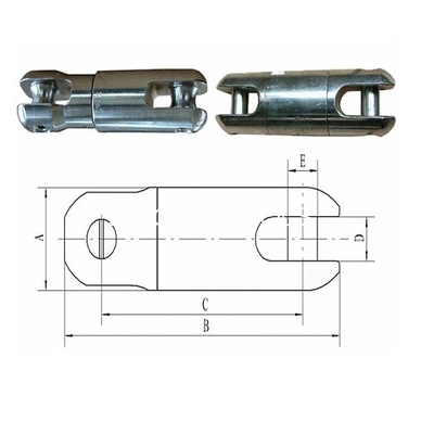 Conector común de la cuerda de alambre de acero de eslabón giratorio para el cable que tira atando las herramientas