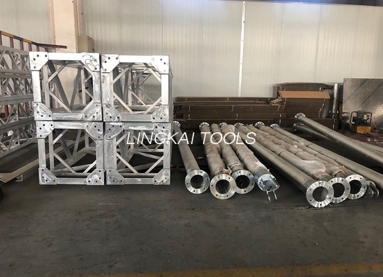 Erección suspendida interna Gin Poles Aluminum Alloy de la torre del enrejado