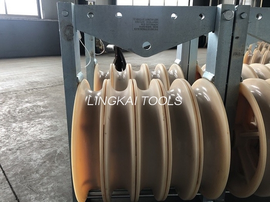 660 conductor liado Pulley Stringing Block del alambre de las ruedas del diámetro grande del milímetro gavillas