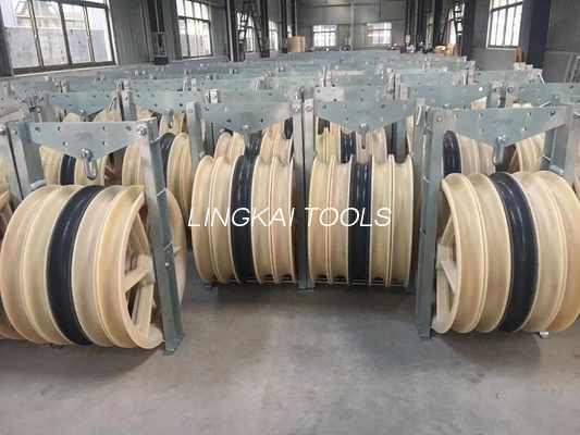 Polea acanalada de nylon modificada para requisitos particulares de la polea 1-3 de la polea acanalada del bloque de polea del cable diámetro de 1160 milímetros